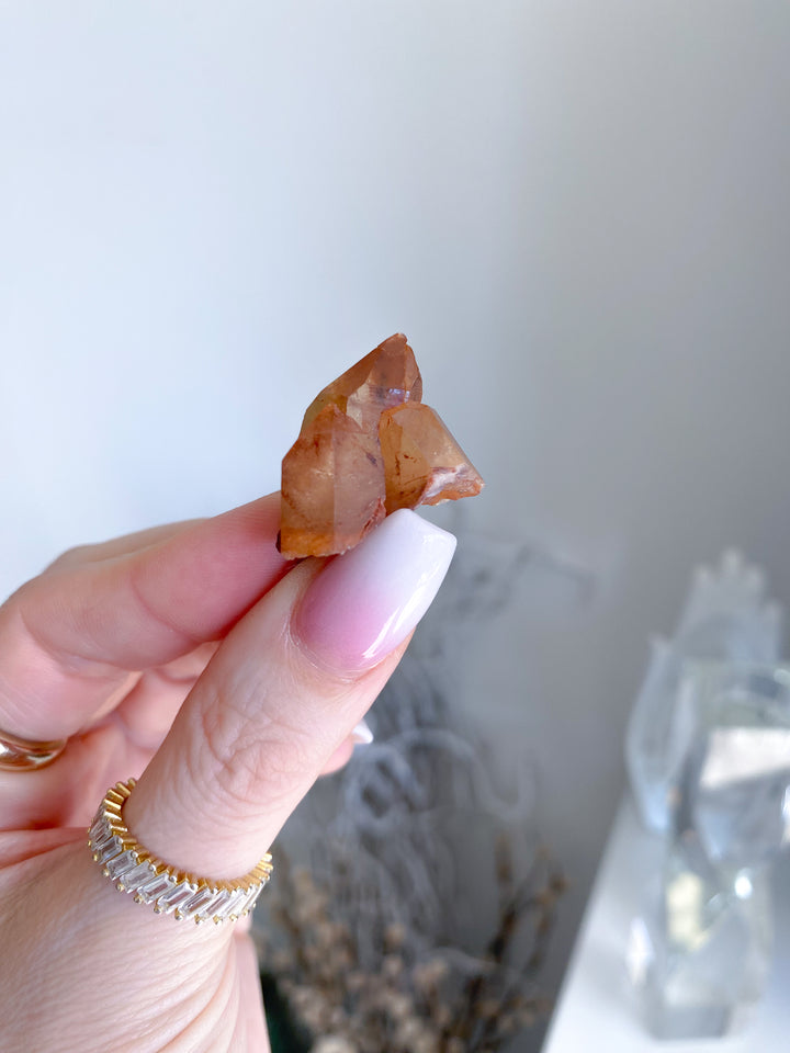 Natural Tangerine Quartz Mini Cluster #17