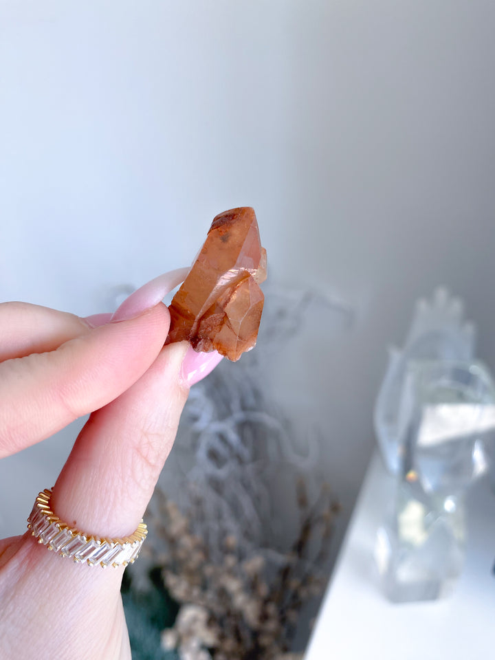 Natural Tangerine Quartz Mini Cluster #17