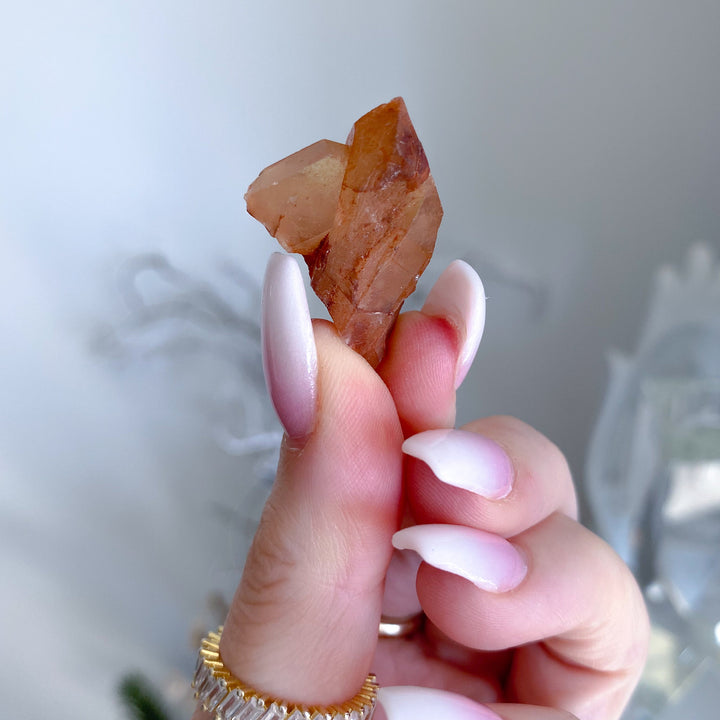 Natural Tangerine Quartz Mini Cluster #17