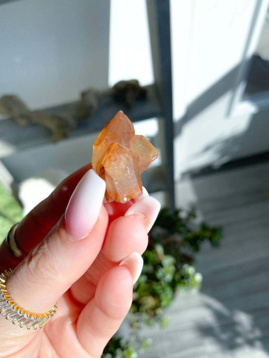 Natural Tangerine Quartz Mini Cluster #17