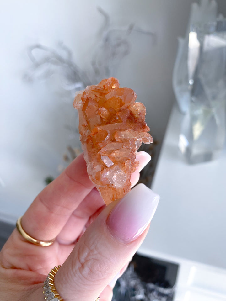 Natural Tangerine Quartz Mini Cluster #5