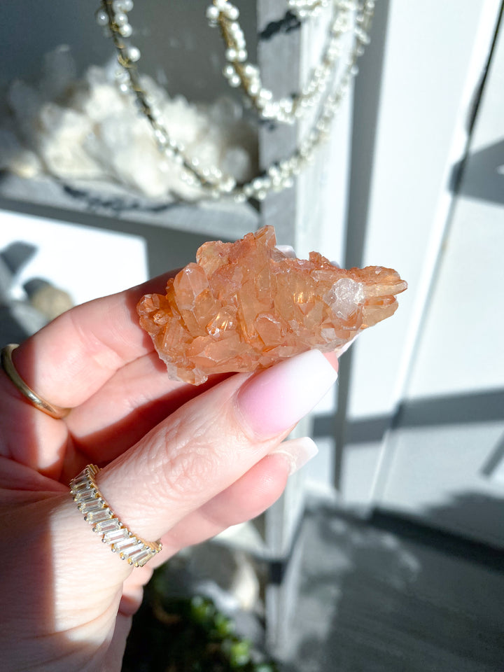 Natural Tangerine Quartz Mini Cluster #5