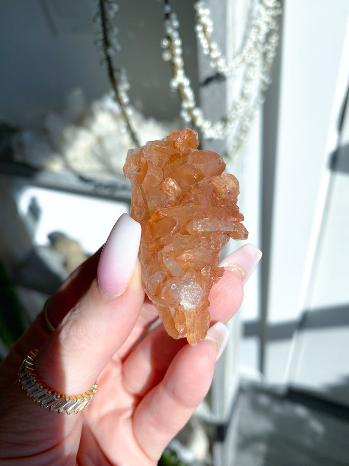 Natural Tangerine Quartz Mini Cluster #5