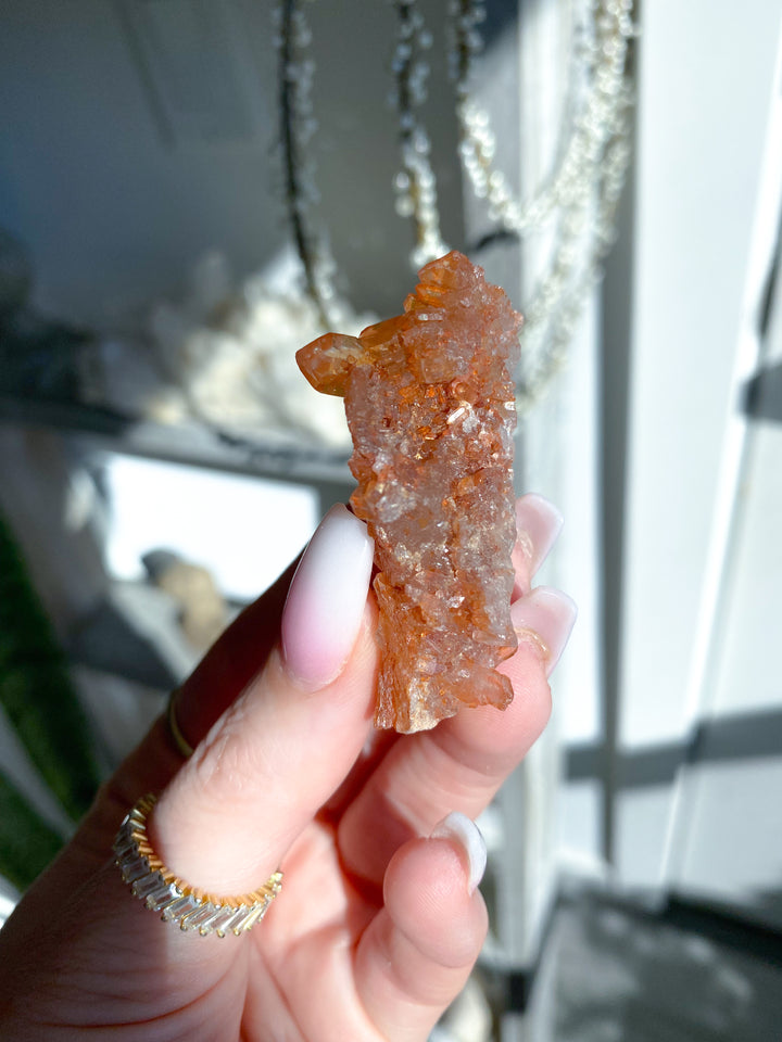 Natural Tangerine Quartz Mini Cluster #5