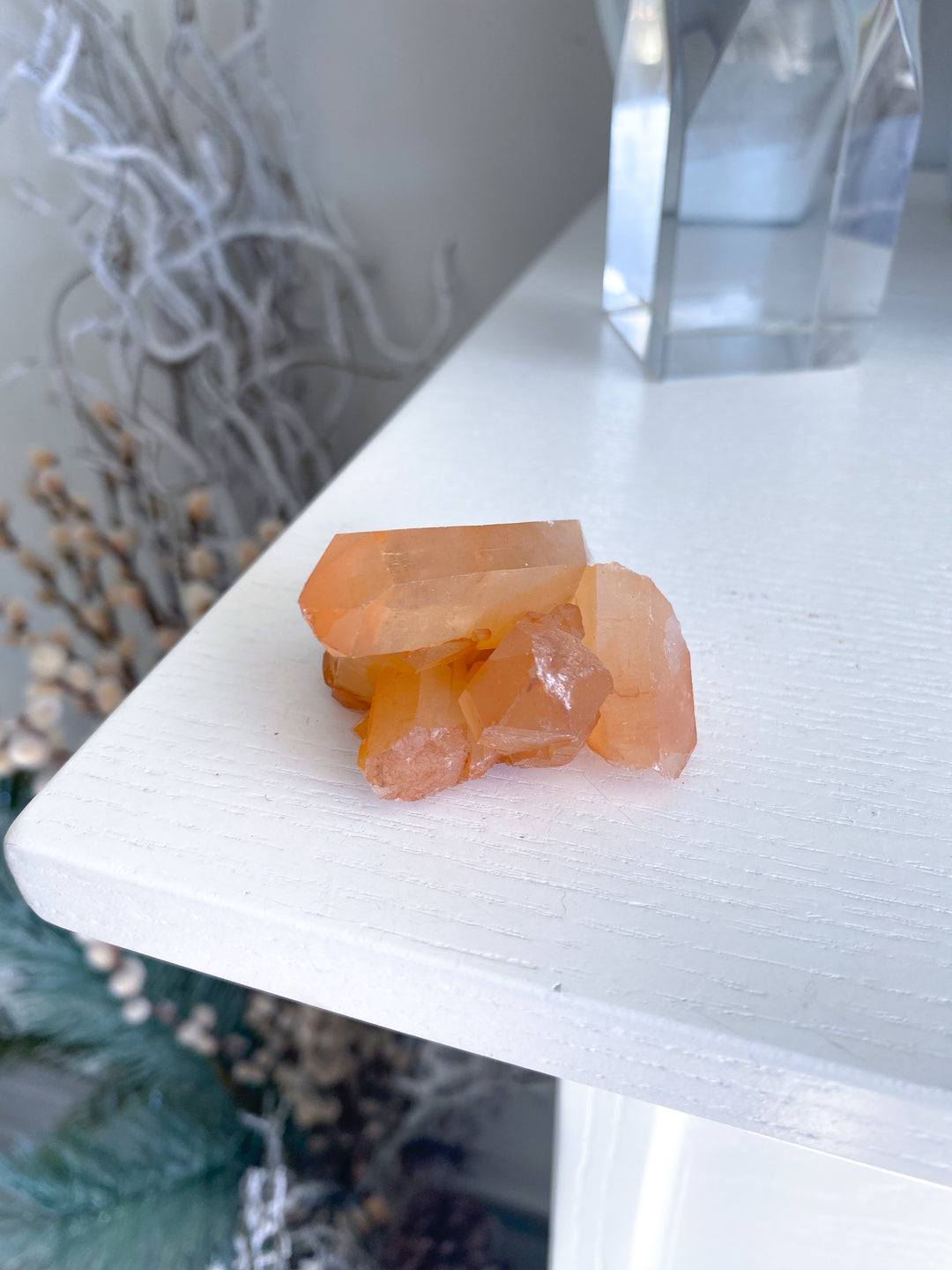 Natural Tangerine Quartz Mini Cluster #6
