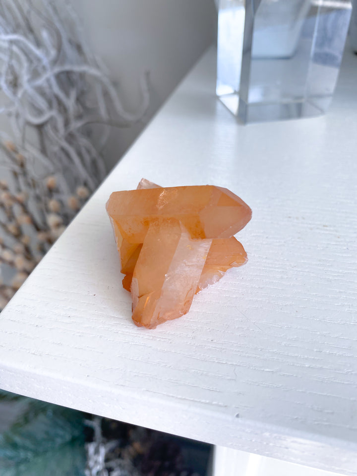 Natural Tangerine Quartz Mini Cluster #6