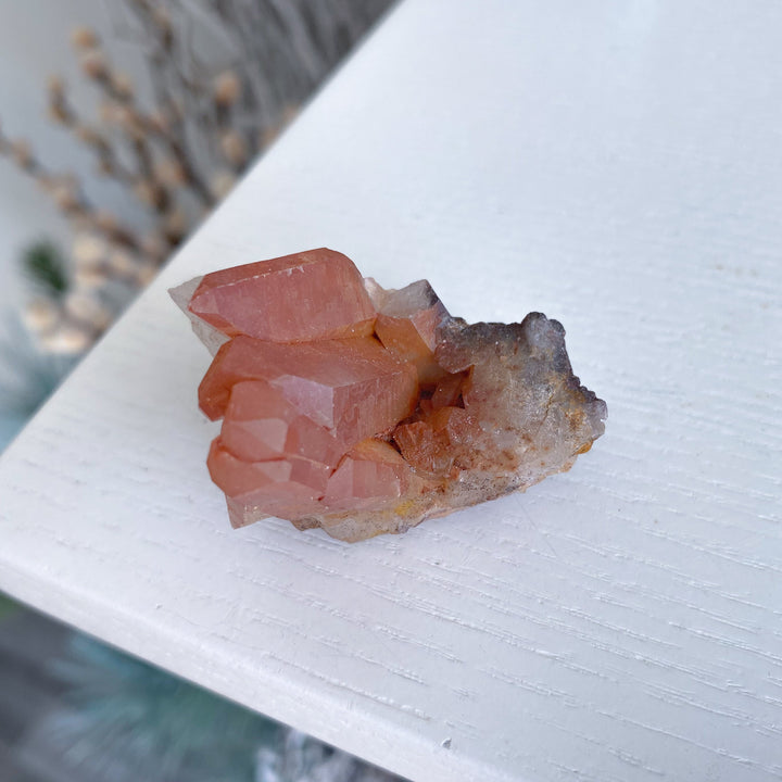 Natural Tangerine Quartz Mini Cluster on Matrix #3