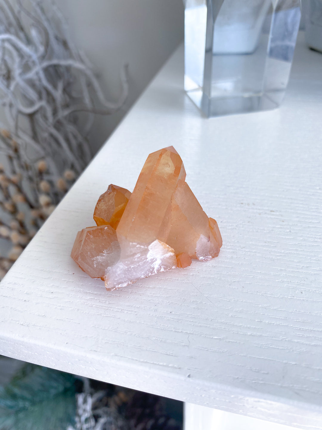 Natural Tangerine Quartz Mini Cluster #6