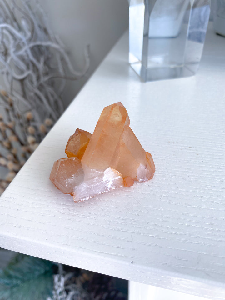 Natural Tangerine Quartz Mini Cluster #6