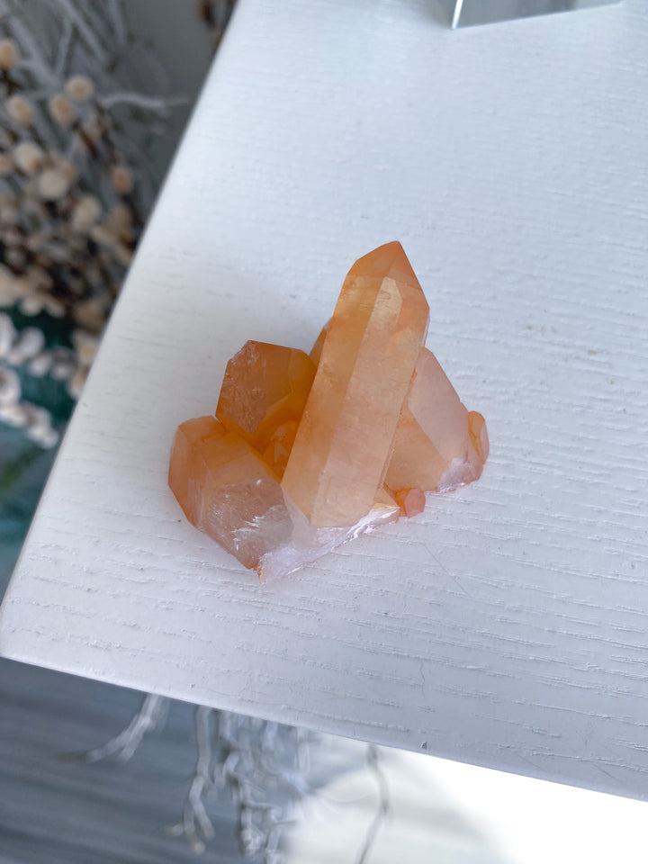 Natural Tangerine Quartz Mini Cluster #6