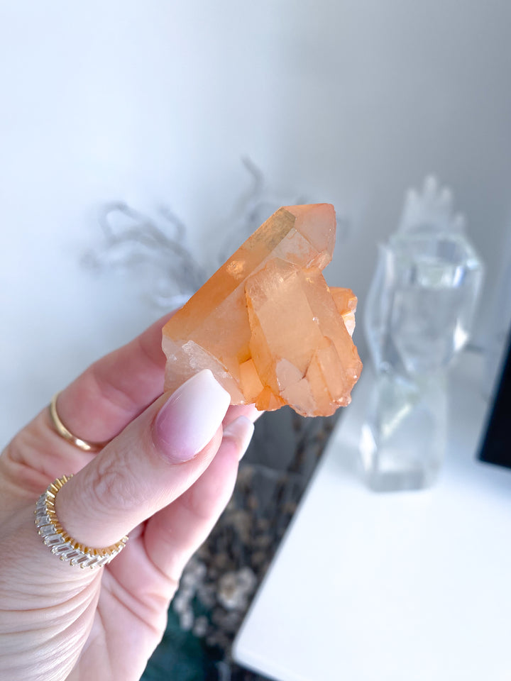 Natural Tangerine Quartz Mini Cluster #6