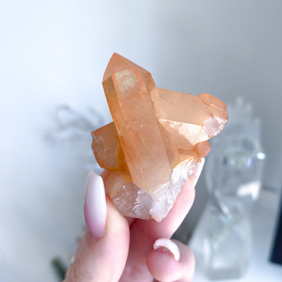 Natural Tangerine Quartz Mini Cluster #6