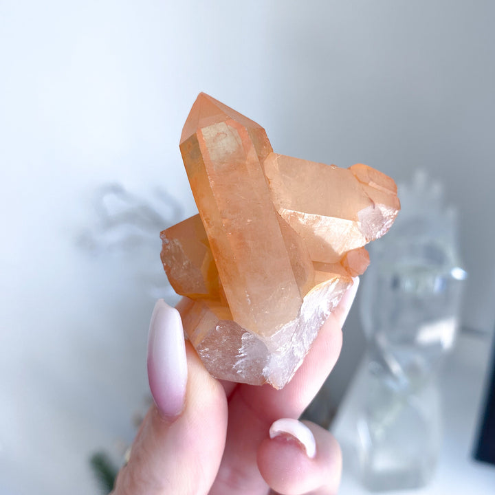 Natural Tangerine Quartz Mini Cluster #6