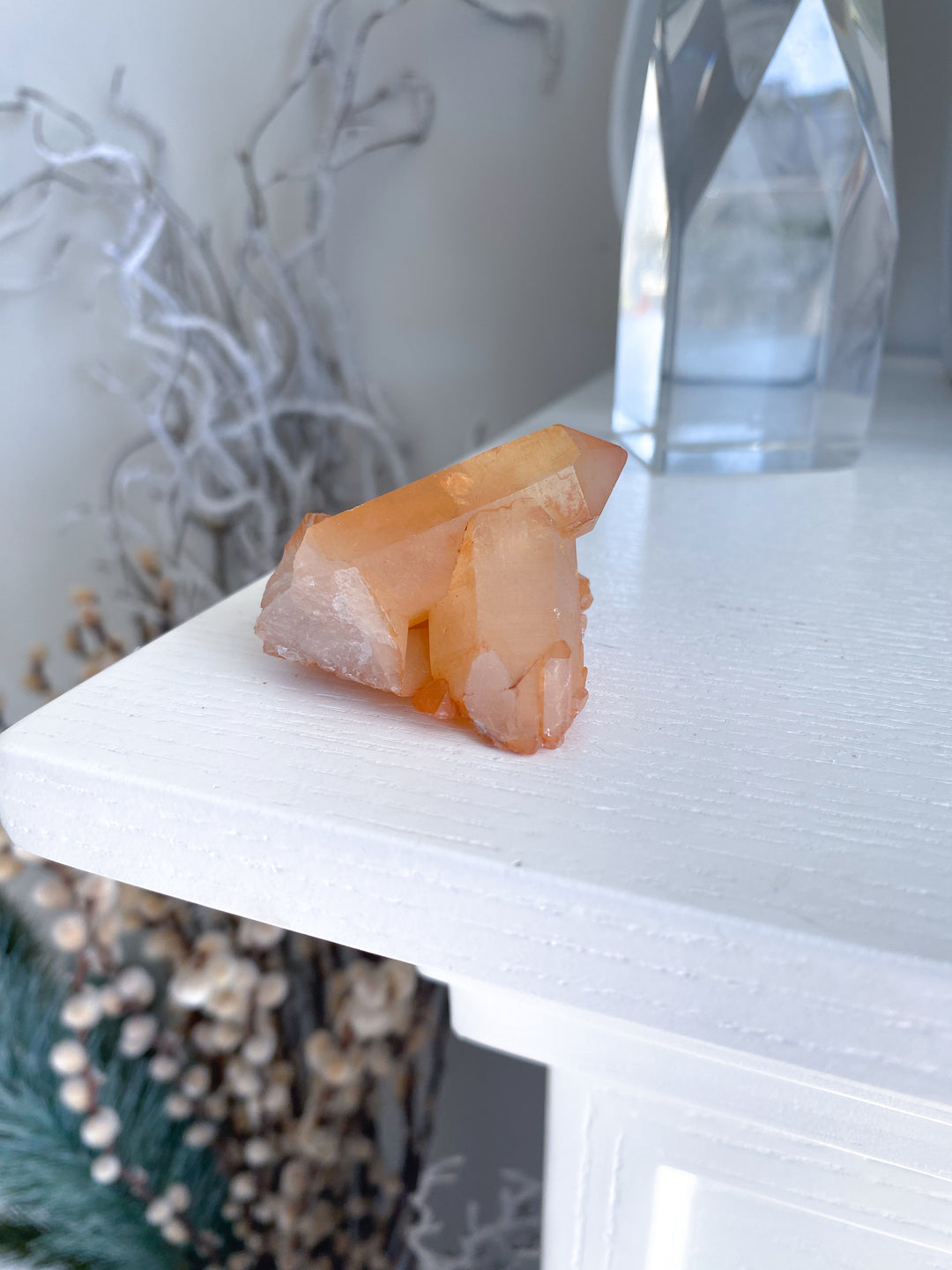 Natural Tangerine Quartz Mini Cluster #6