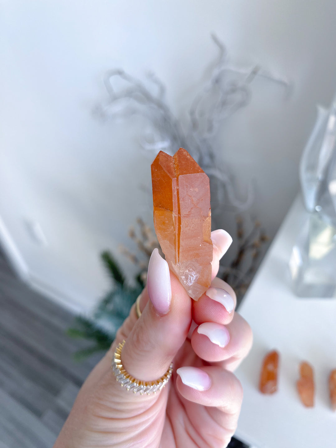 Choose Your Small Natural Tangerine Quartz Mini Cluster