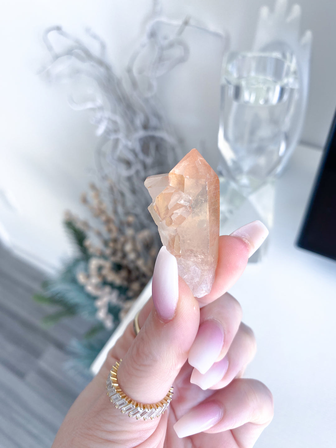 Choose Your Small Natural Tangerine Quartz Mini Cluster