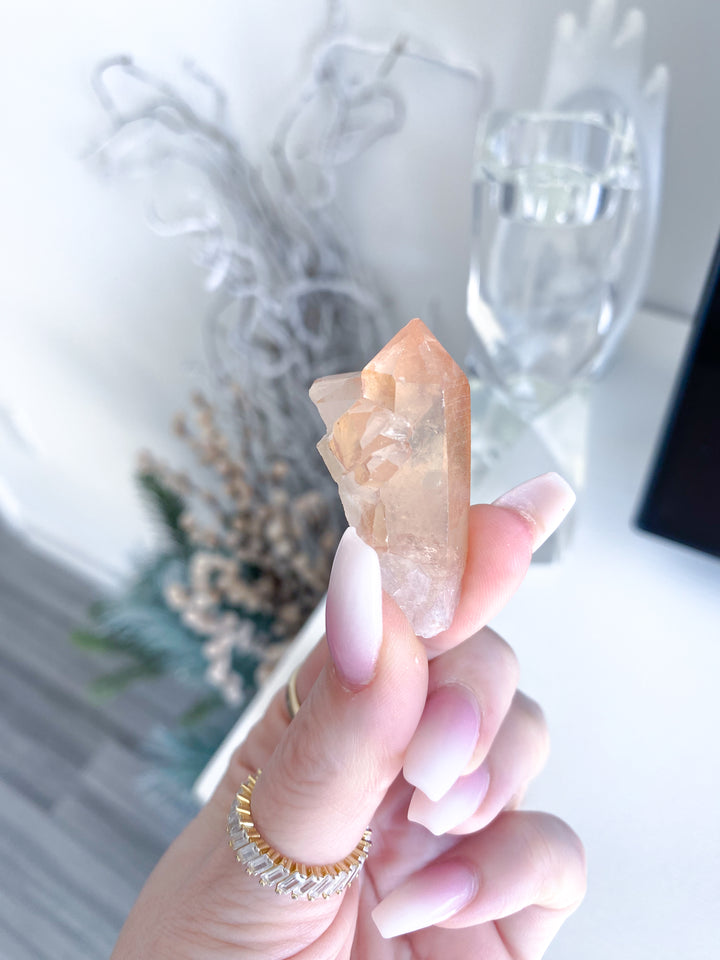 Choose Your Small Natural Tangerine Quartz Mini Cluster