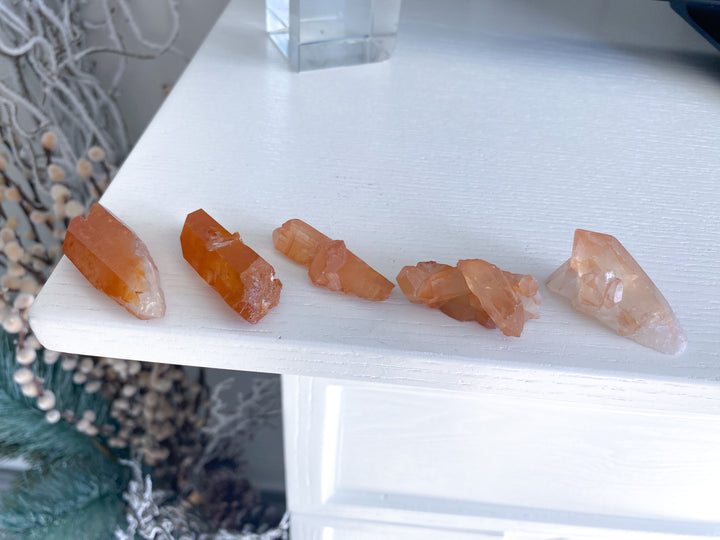 Choose Your Small Natural Tangerine Quartz Mini Cluster