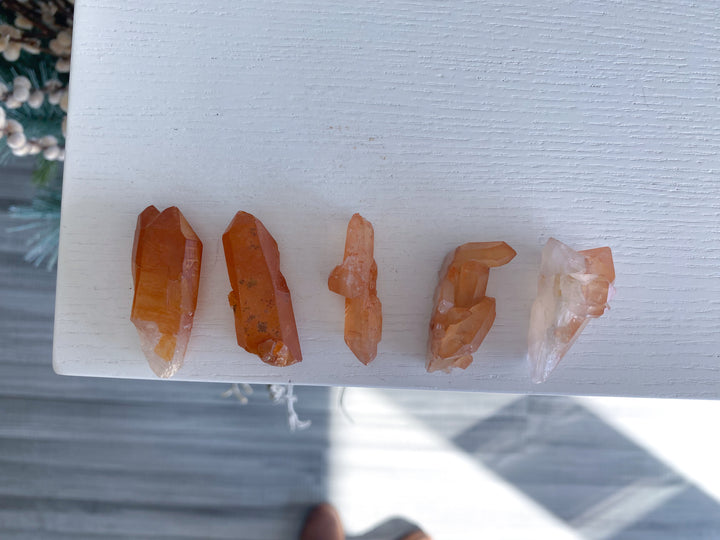Choose Your Small Natural Tangerine Quartz Mini Cluster