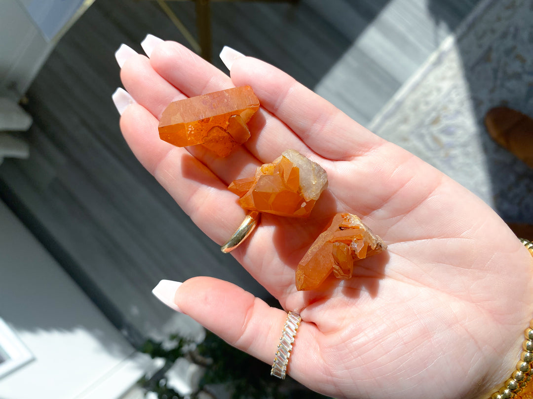Choose Your Natural Tangerine Quartz Cluster