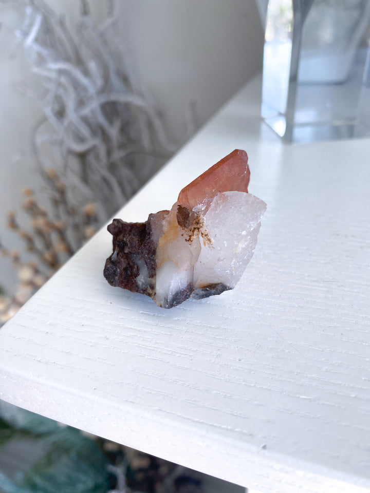 Natural Tangerine Quartz Mini Cluster on Matrix #3