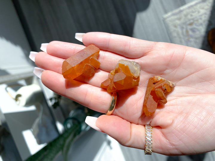 Choose Your Natural Tangerine Quartz Cluster