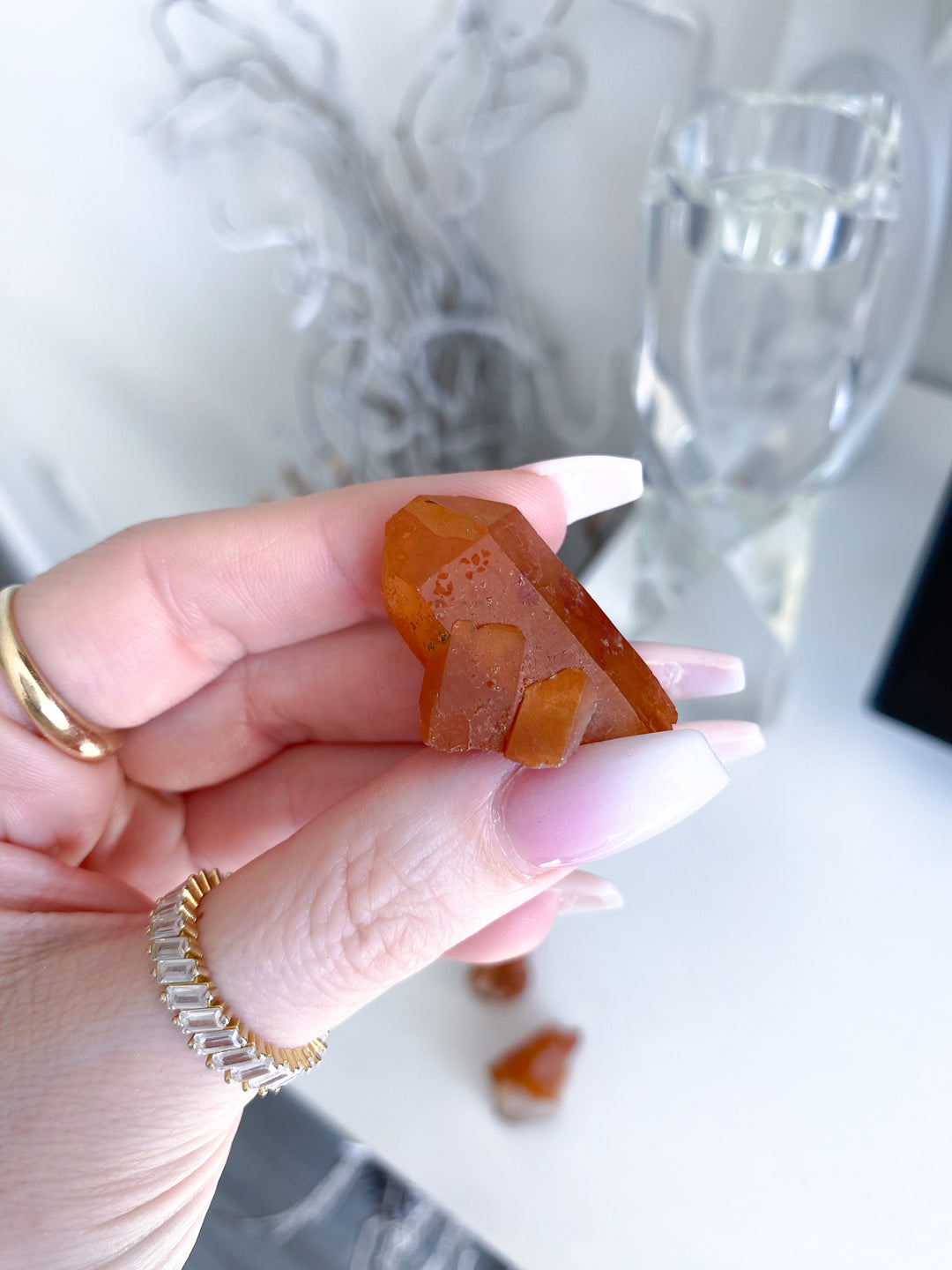 Choose Your Natural Tangerine Quartz Cluster