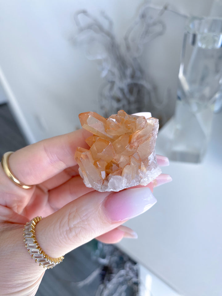 Standing Natural Tangerine Quartz Mini Cluster #7