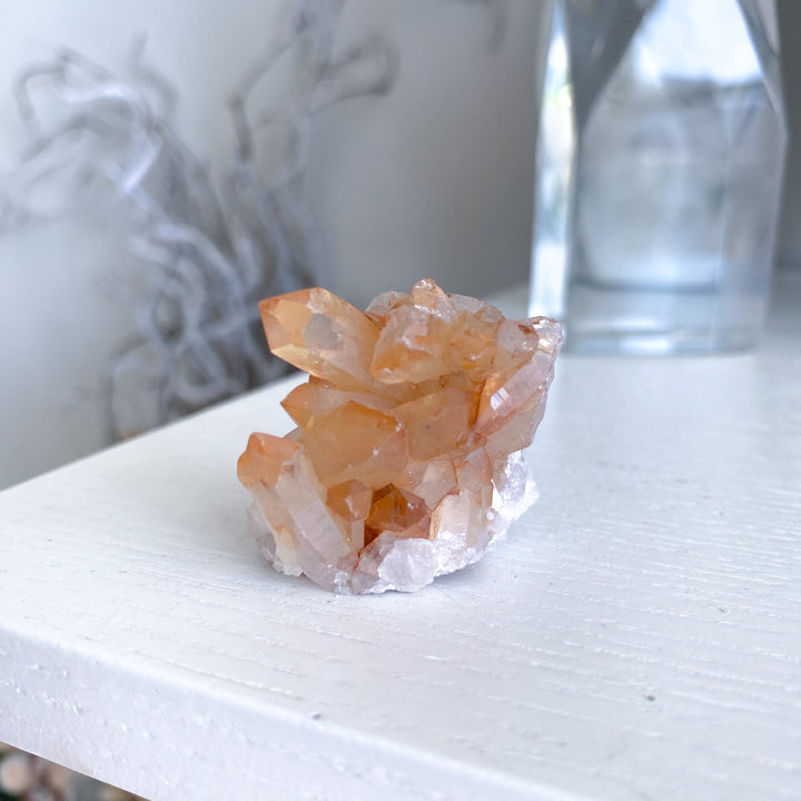 Standing Natural Tangerine Quartz Mini Cluster #7