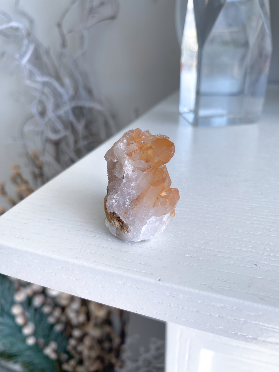 Standing Natural Tangerine Quartz Mini Cluster #7