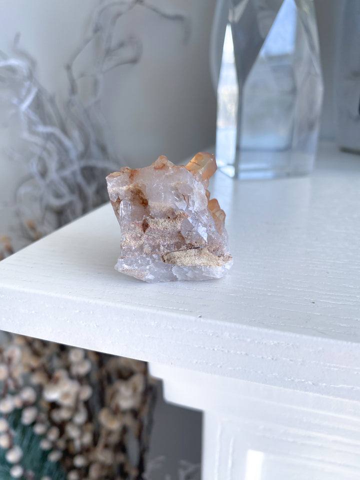 Standing Natural Tangerine Quartz Mini Cluster #7
