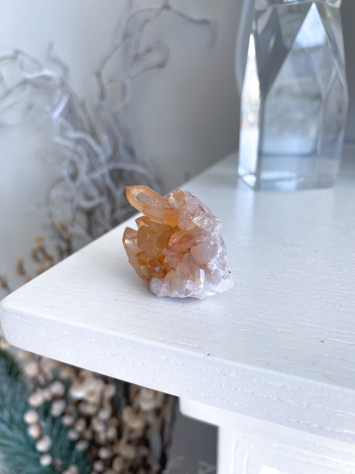 Standing Natural Tangerine Quartz Mini Cluster #7