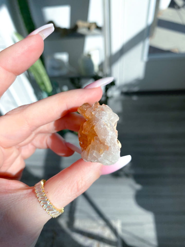 Standing Natural Tangerine Quartz Mini Cluster #7