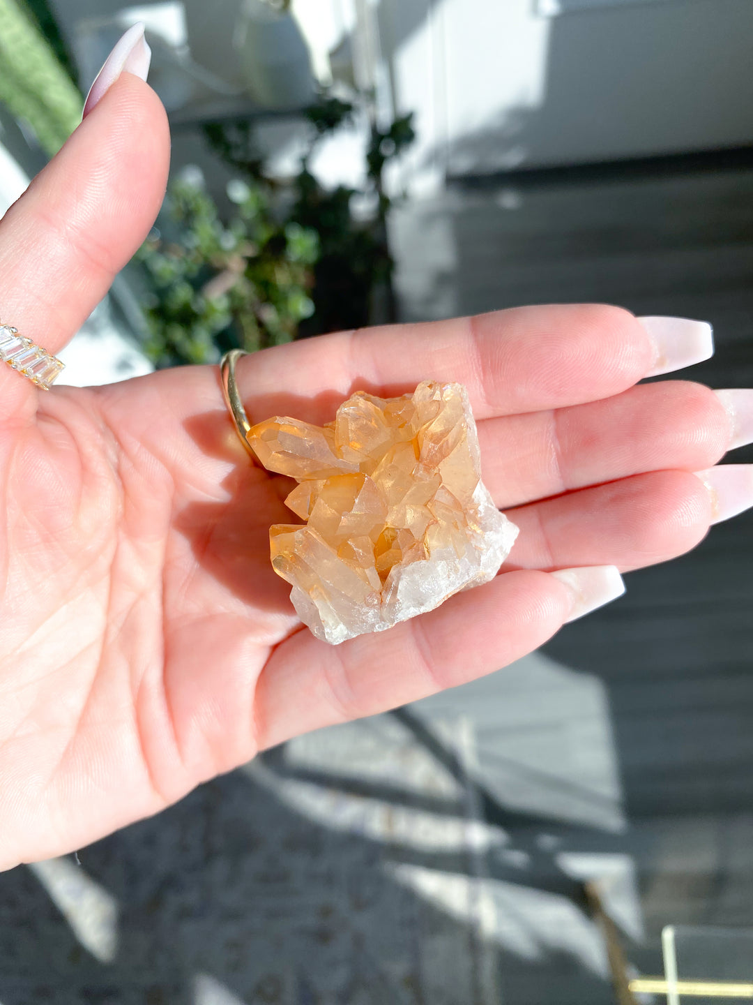 Standing Natural Tangerine Quartz Mini Cluster #7
