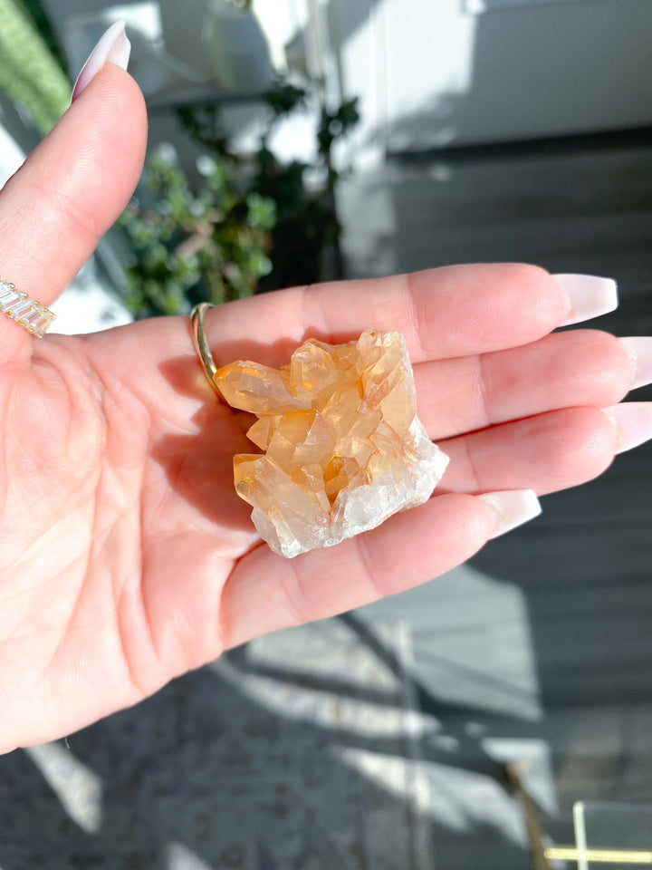 Standing Natural Tangerine Quartz Mini Cluster #7
