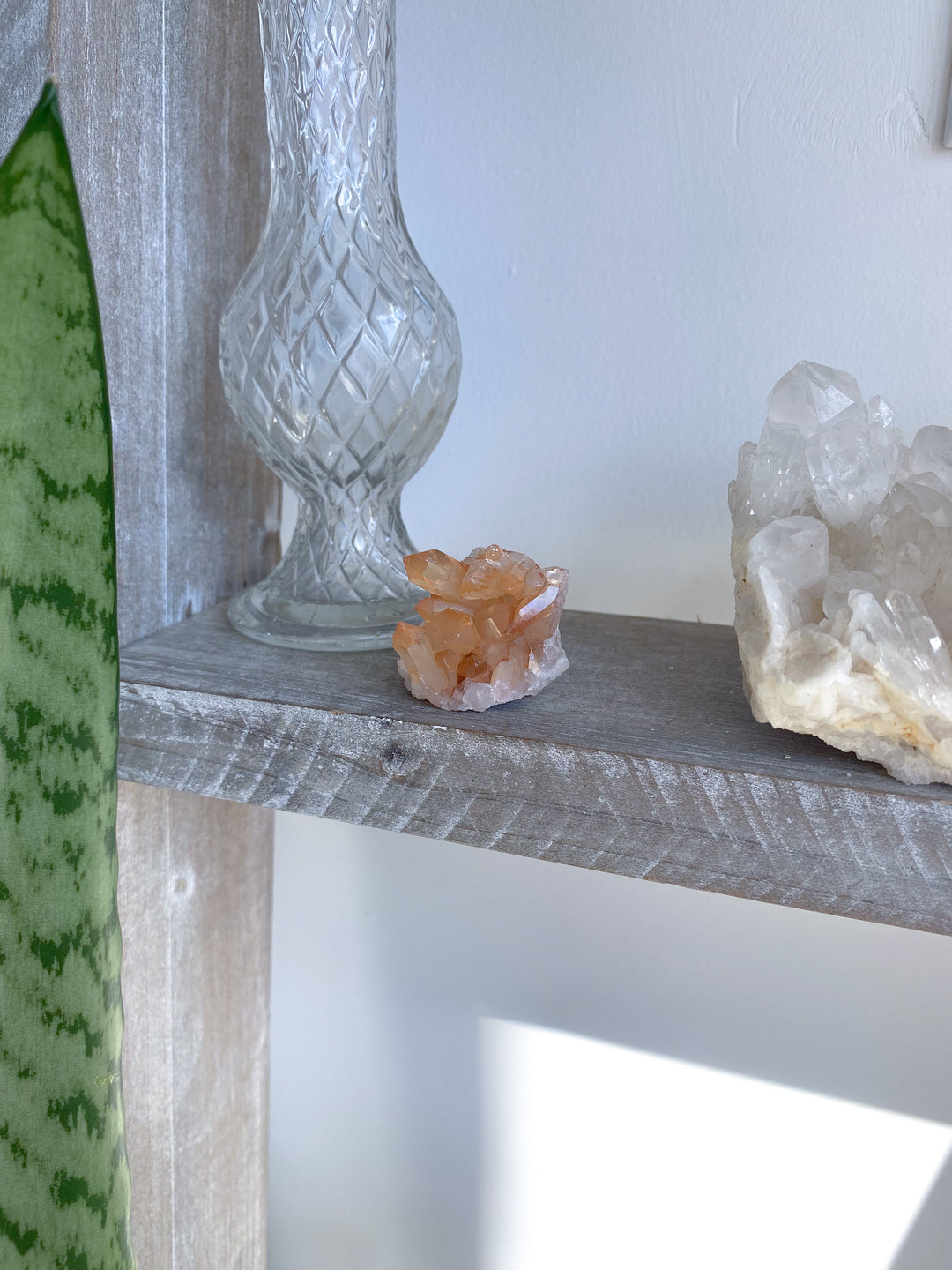 Standing Natural Tangerine Quartz Mini Cluster #7