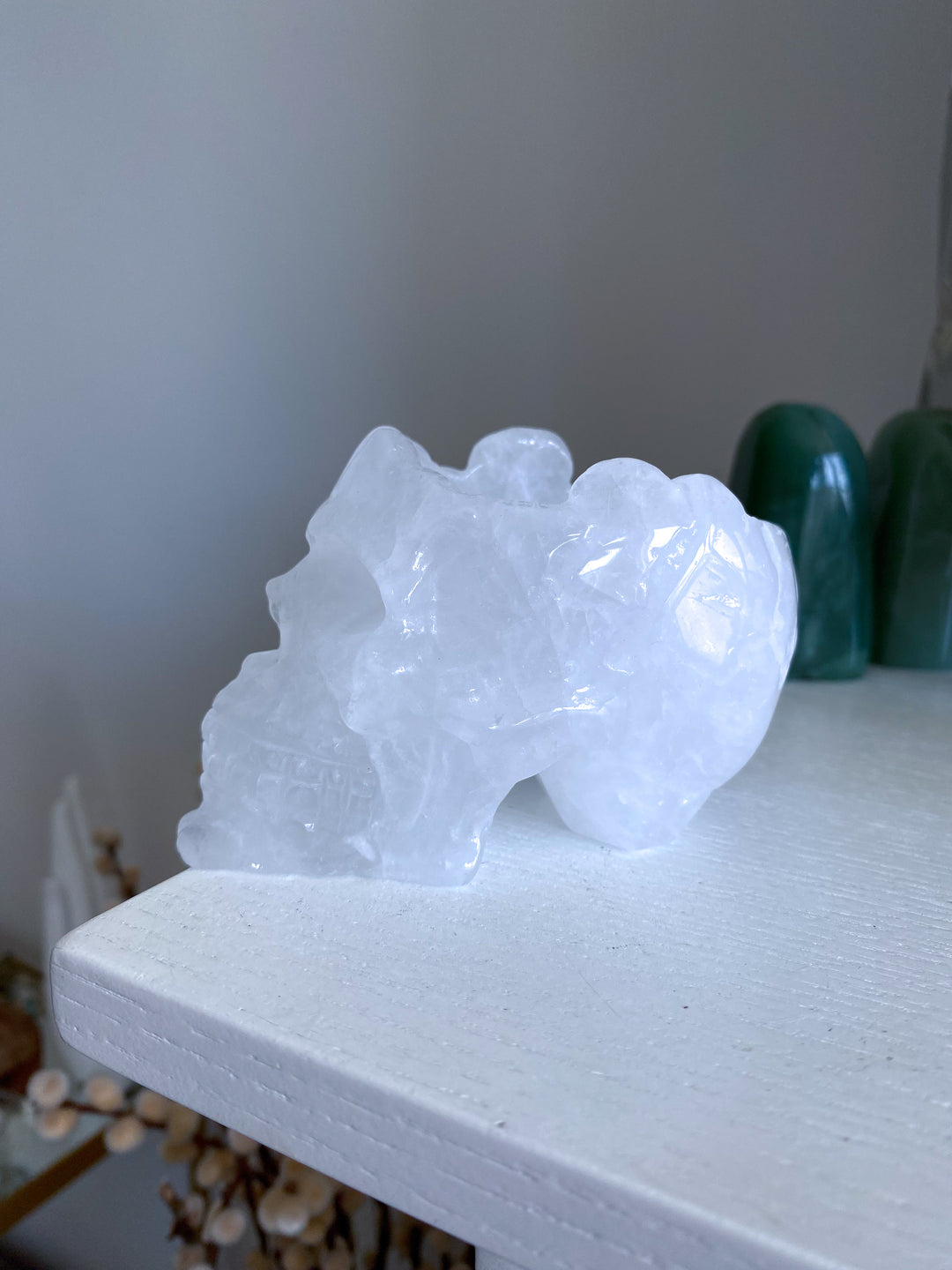 White Quartz Skull Bowl