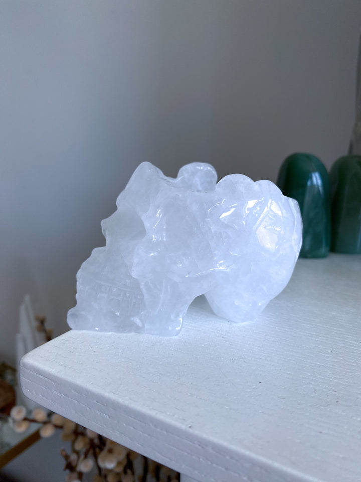 White Quartz Skull Bowl