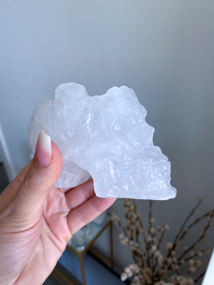 White Quartz Skull Bowl
