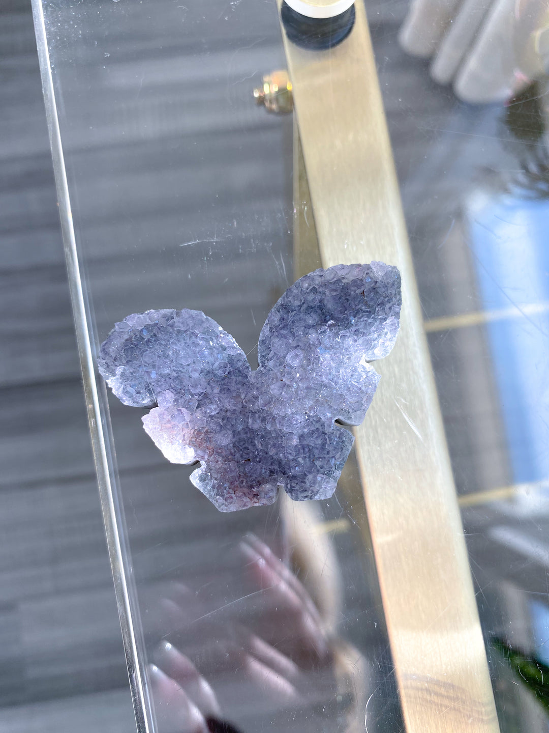 Light Purple Rainbow Amethyst Butterfly
