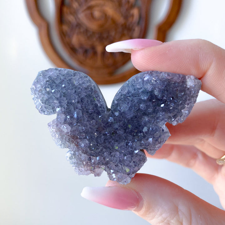 Light Purple Rainbow Amethyst Butterfly