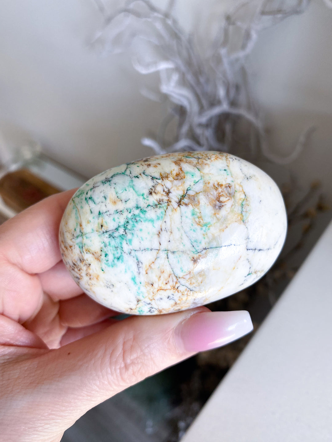 Azurite Malachite Palm Stone #2