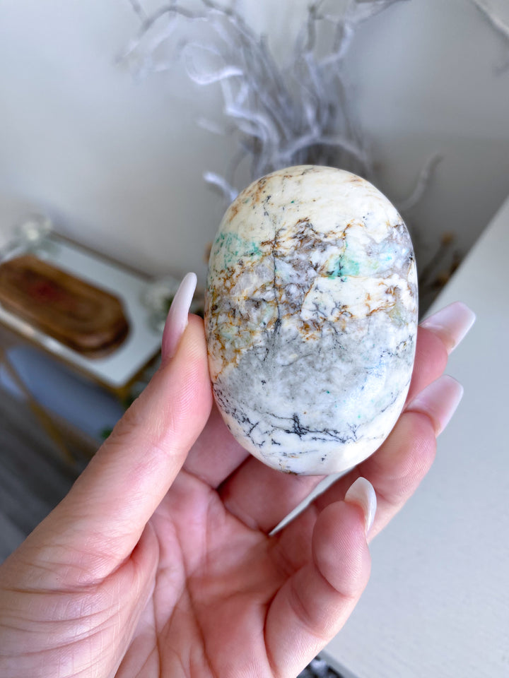 Azurite Malachite Palm Stone #2