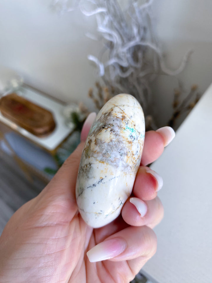 Azurite Malachite Palm Stone #2