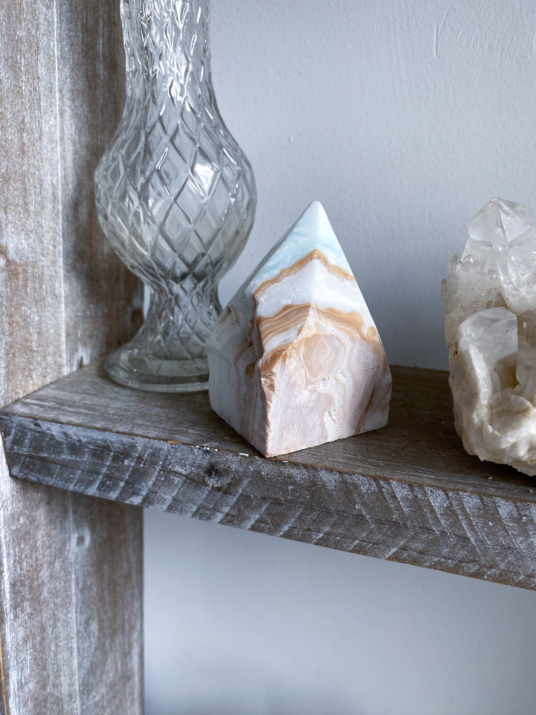 Sandy Caribbean Calcite Top Polish Chipped Tip #3