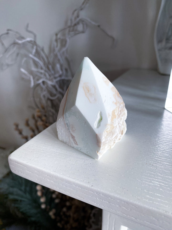 Sandy Caribbean Calcite Top Polish Chipped Tip #3