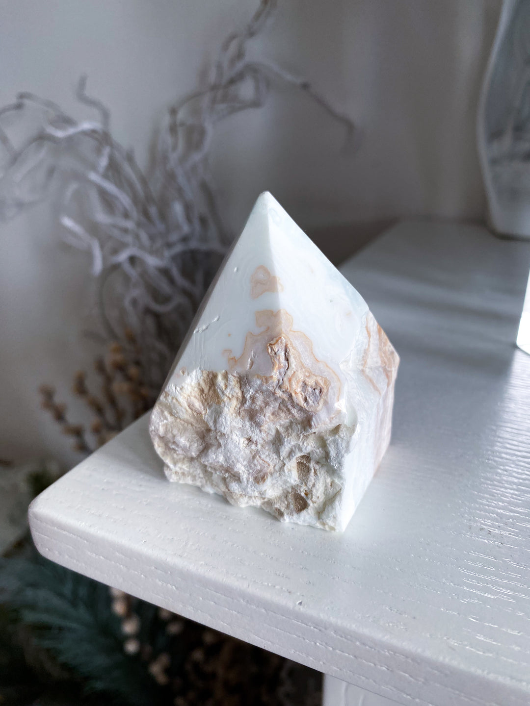 Sandy Caribbean Calcite Top Polish Chipped Tip #3