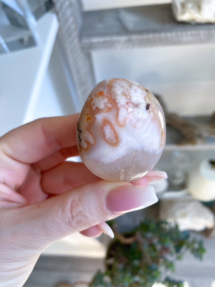 Gorgeous Flower Agate Palm Stone - Your Choice