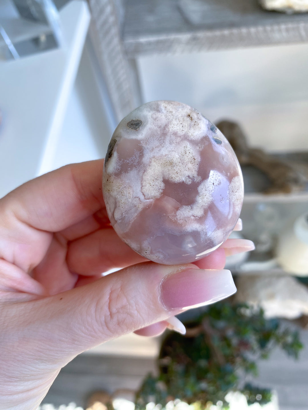 Gorgeous Flower Agate Palm Stone - Your Choice