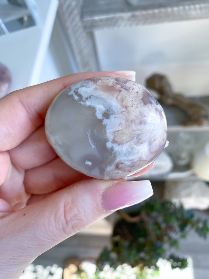 Gorgeous Flower Agate Palm Stone - Your Choice